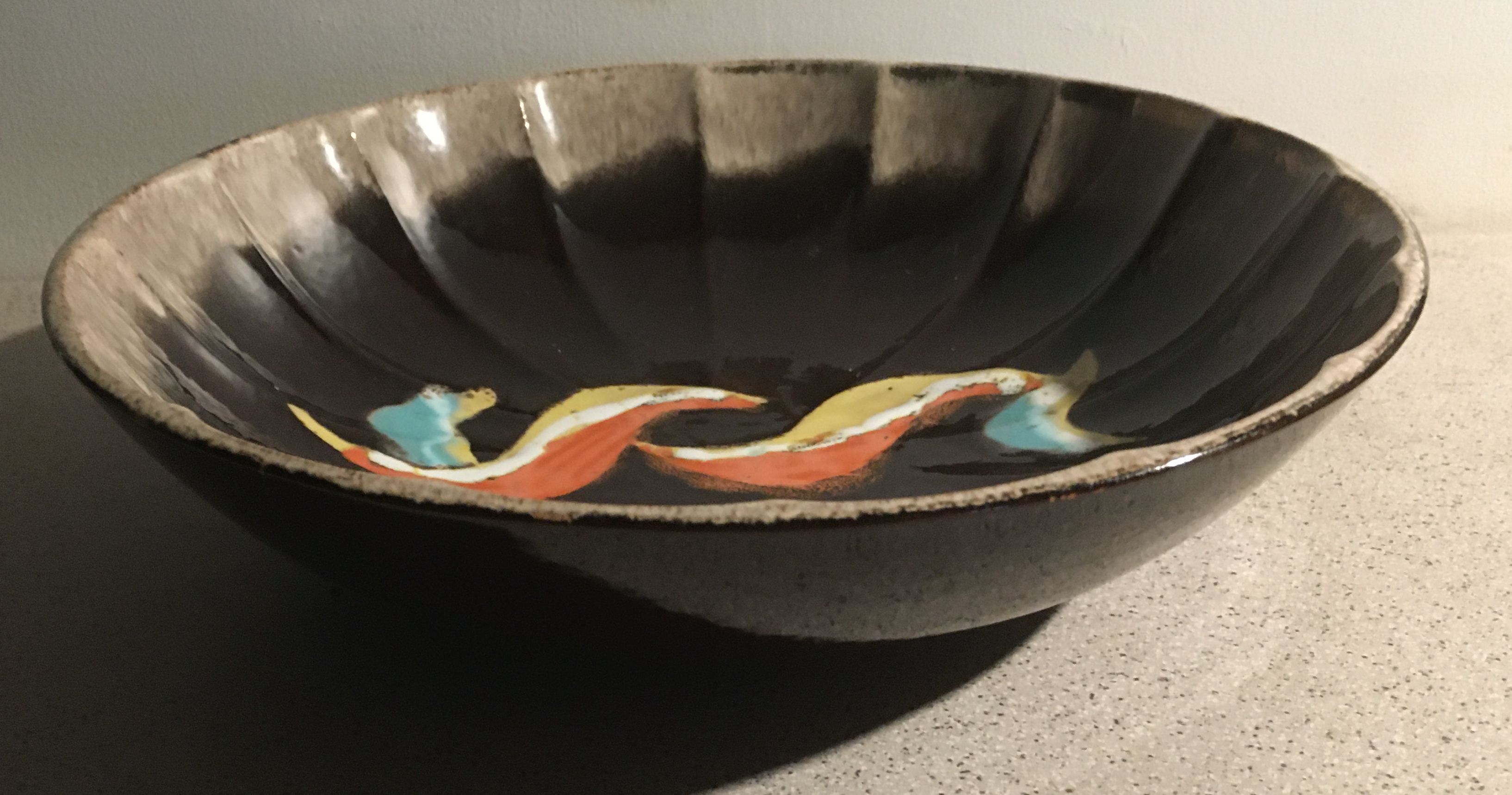 Varnished earthenware dish diameter 26cm
