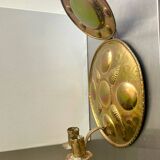 Grand bougeoir mural en laiton antique hauteur 35 cm