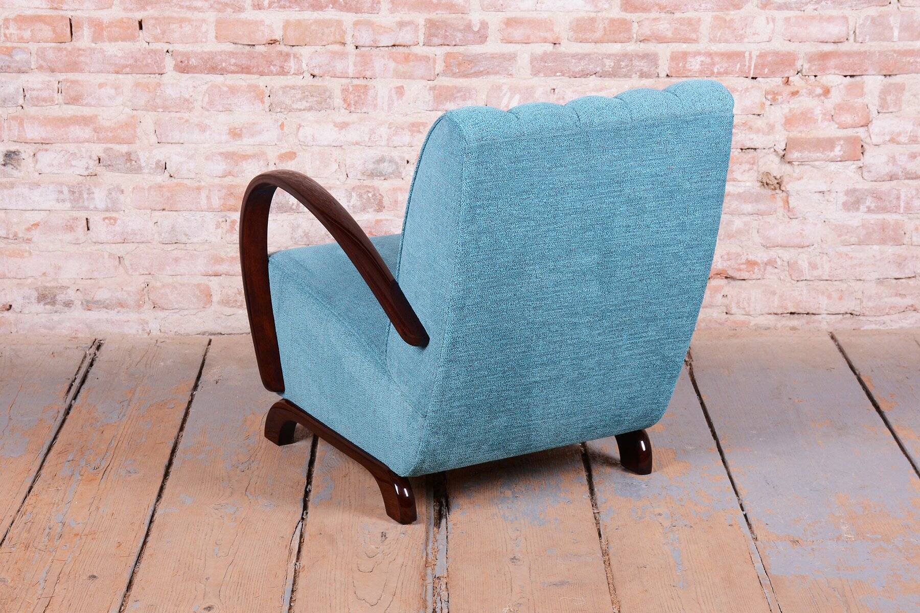 Art Deco Walnut Armchair by J. Halabala for Up Zavody, Czech, 1930s
