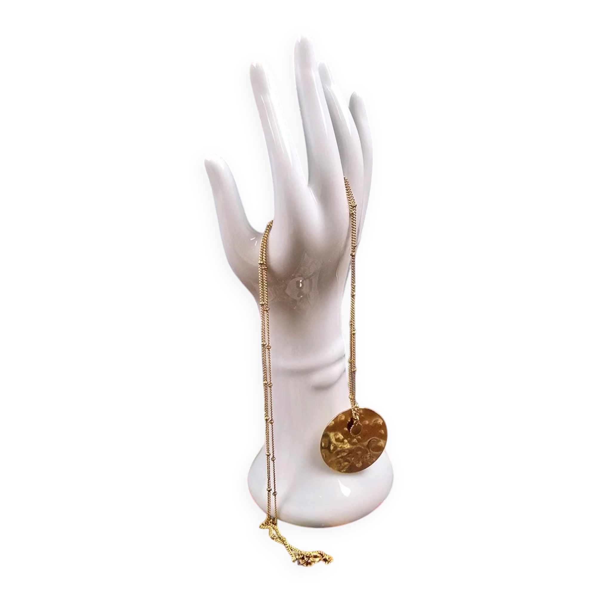 Main Baguier / Soliflore en porcelaine blanche