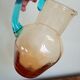 Portieux glassware pitcher - George Sand model - blue and amber