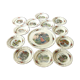 Dish and 12 plates Loux Obernai Sarreguemines Faience ancienne - Dessert service
