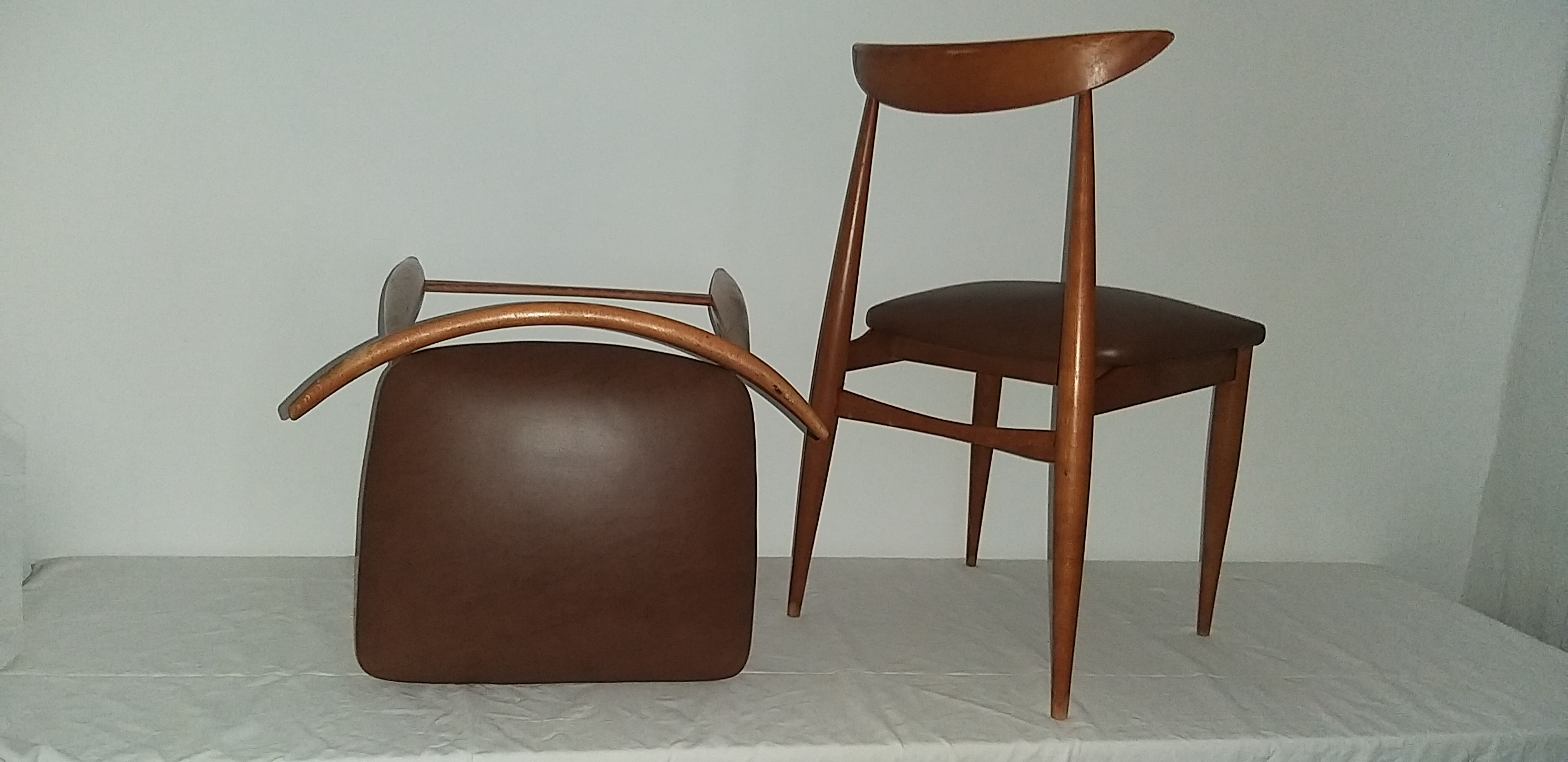 Set of 6 scandinavian chairs 50/60