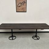 Grande table en bois ancienne esprit industriel
