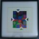 Tableau Vintage Art Optique - Victor Vasarely - Frame 40x40cm