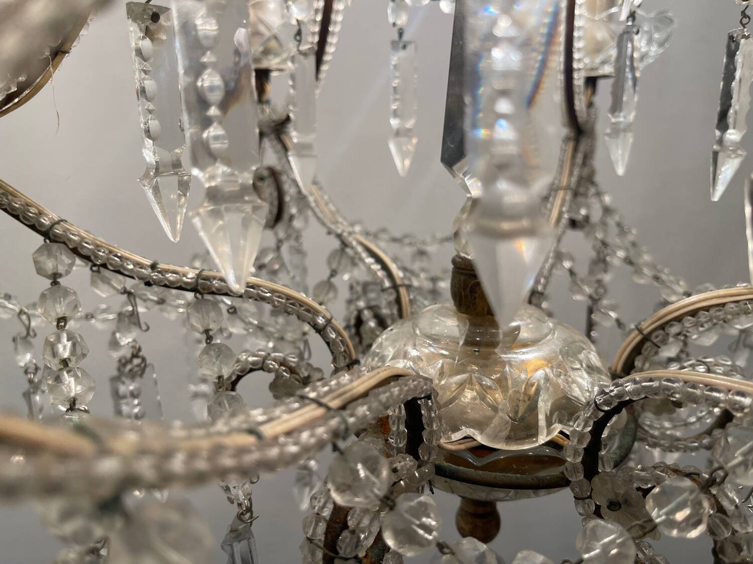 Vintage Crystal Beaded Chandelier