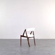 Teak & Boucle Chairs Model 31 by Kai Kristiansen for Schou Andersen, 1960s,