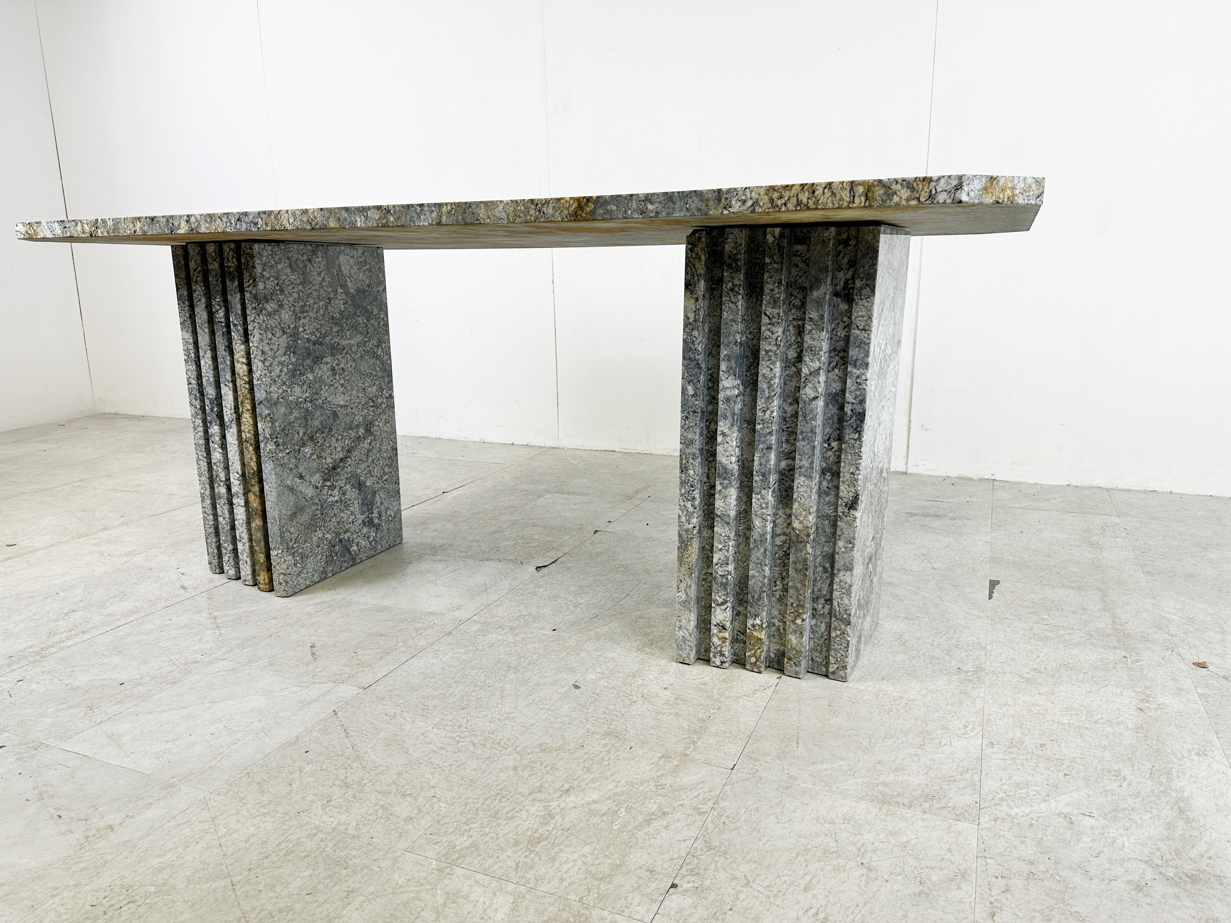Vintage granite dining table, 1970s