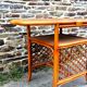 Vintage rattan bar cabinet from the 70s