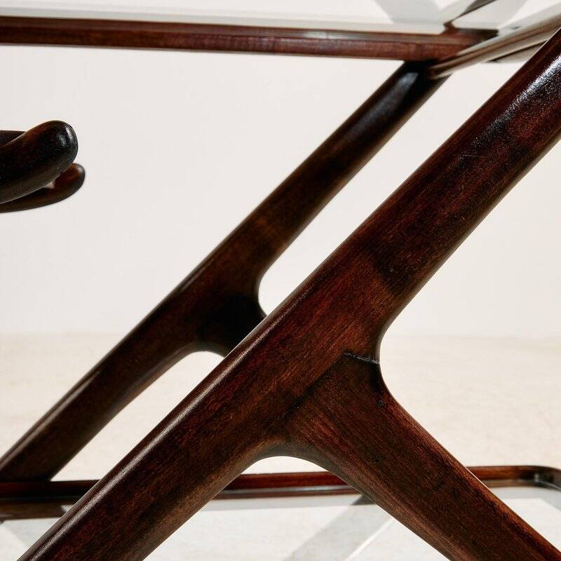 Alder Wood Trolley by Cesare Lacca for Cassina, 1950s