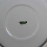 6 cups and sub-cups NBD Limoges illuminated by hand, floral patterns