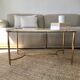 Brass and marble coffee table