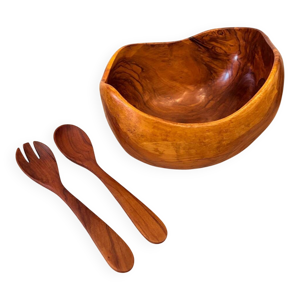 Grand saladier sculpture - bois