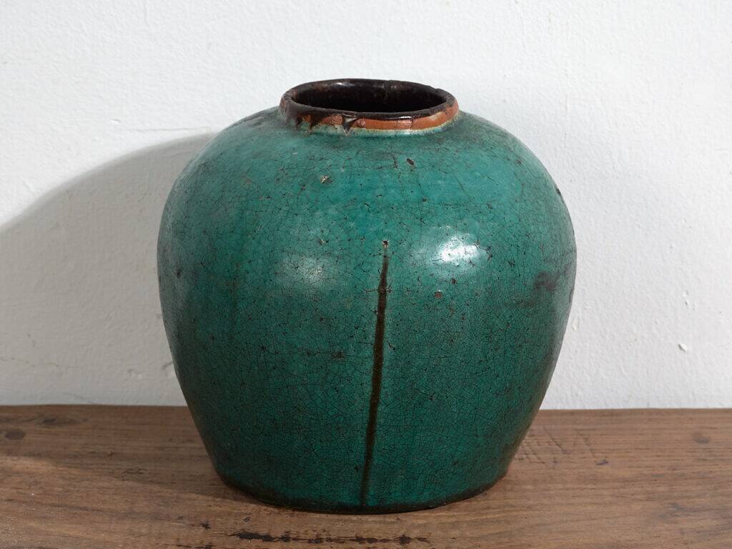Antique turquoise green vase (circa 1820) #32