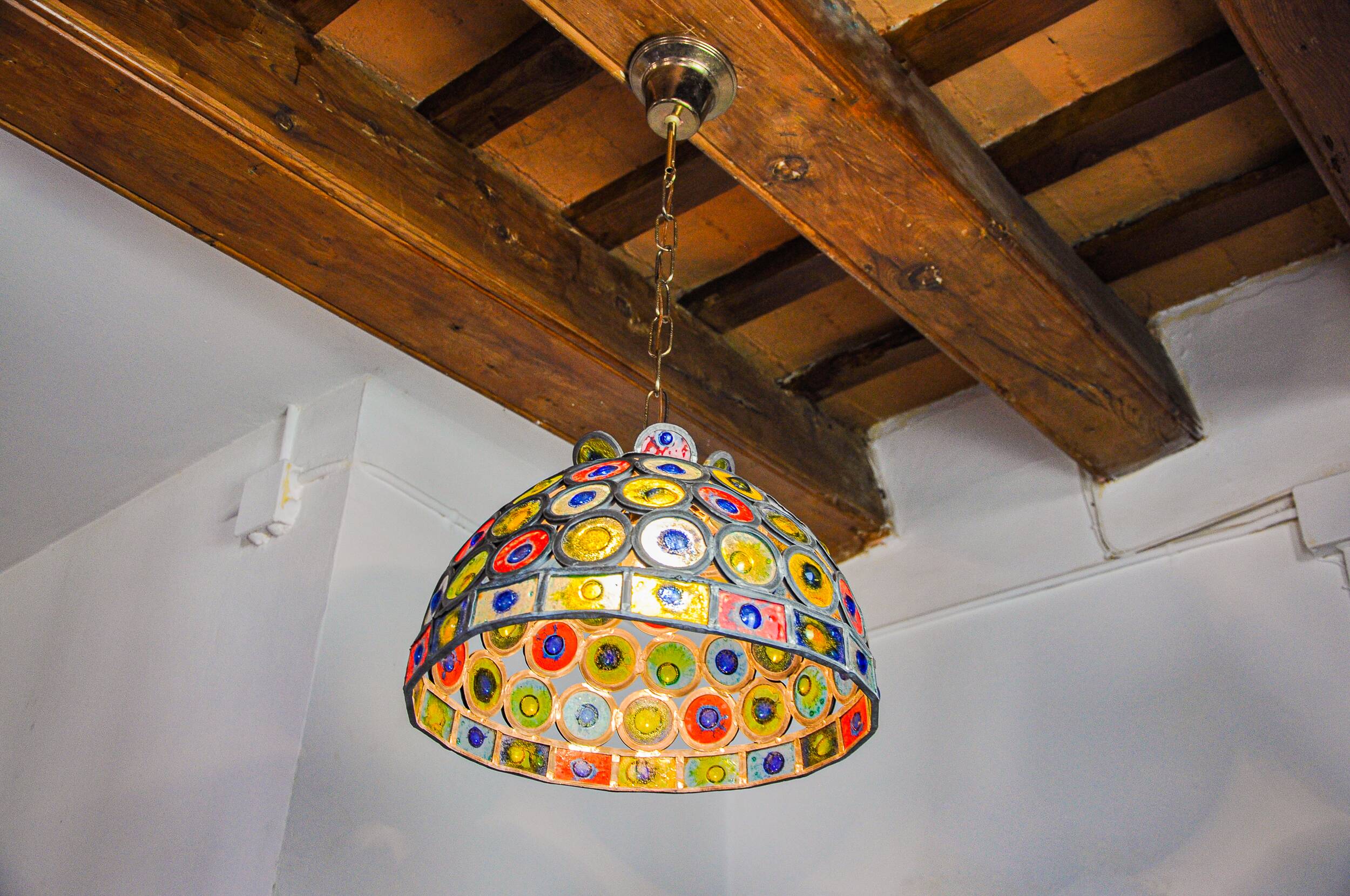 Brutalist chandelier by Felipe Derflingher for Feders, blown glass, 1960, Mexico