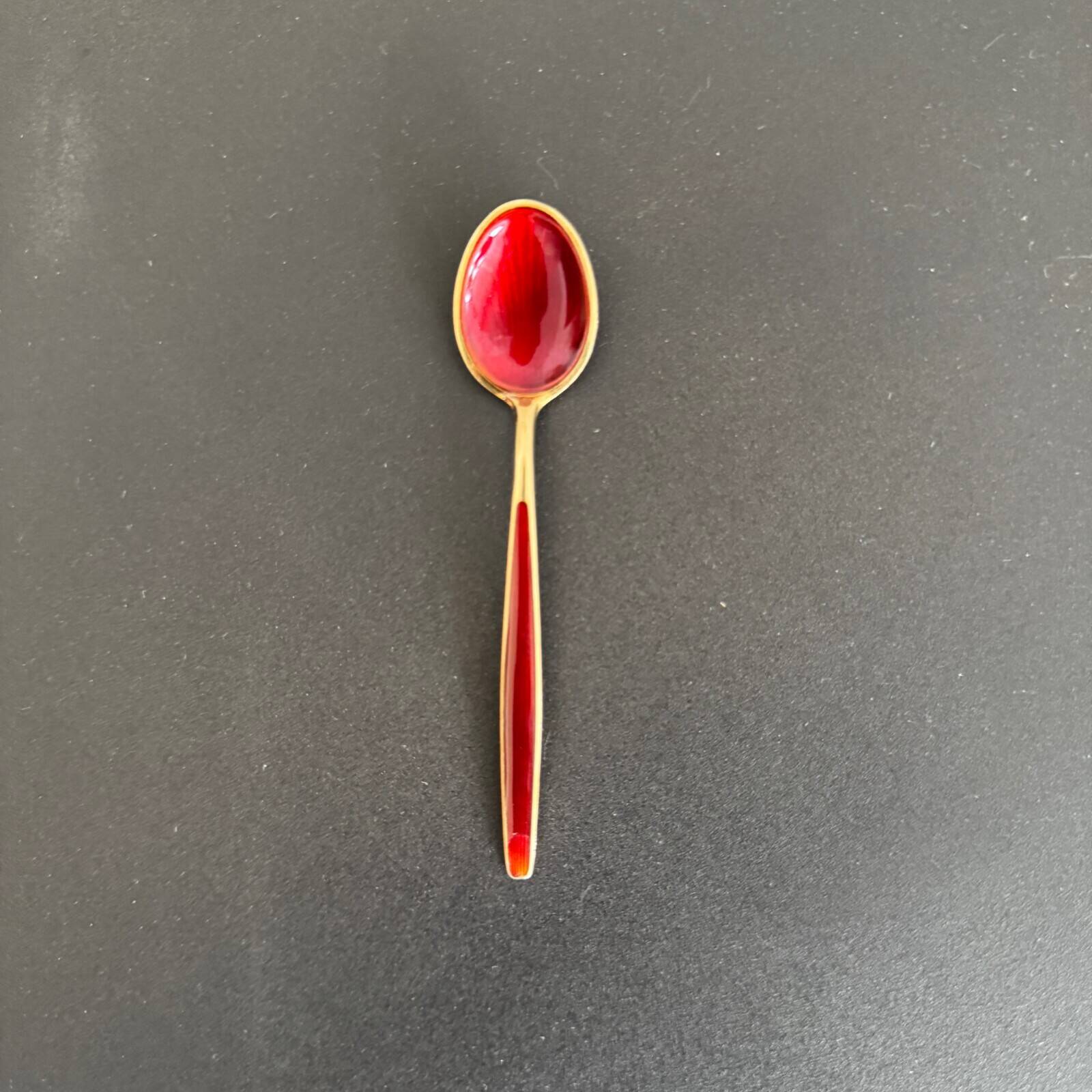 10 silver and vermeil enamel spoons Norway-Sterling 20th century