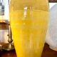 Yellow glazed ceramic vase