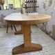 Brutalist pine oval table