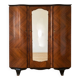Antique Art Deco wardrobe in wood and marquetry