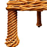 Occasional table, wicker side table.