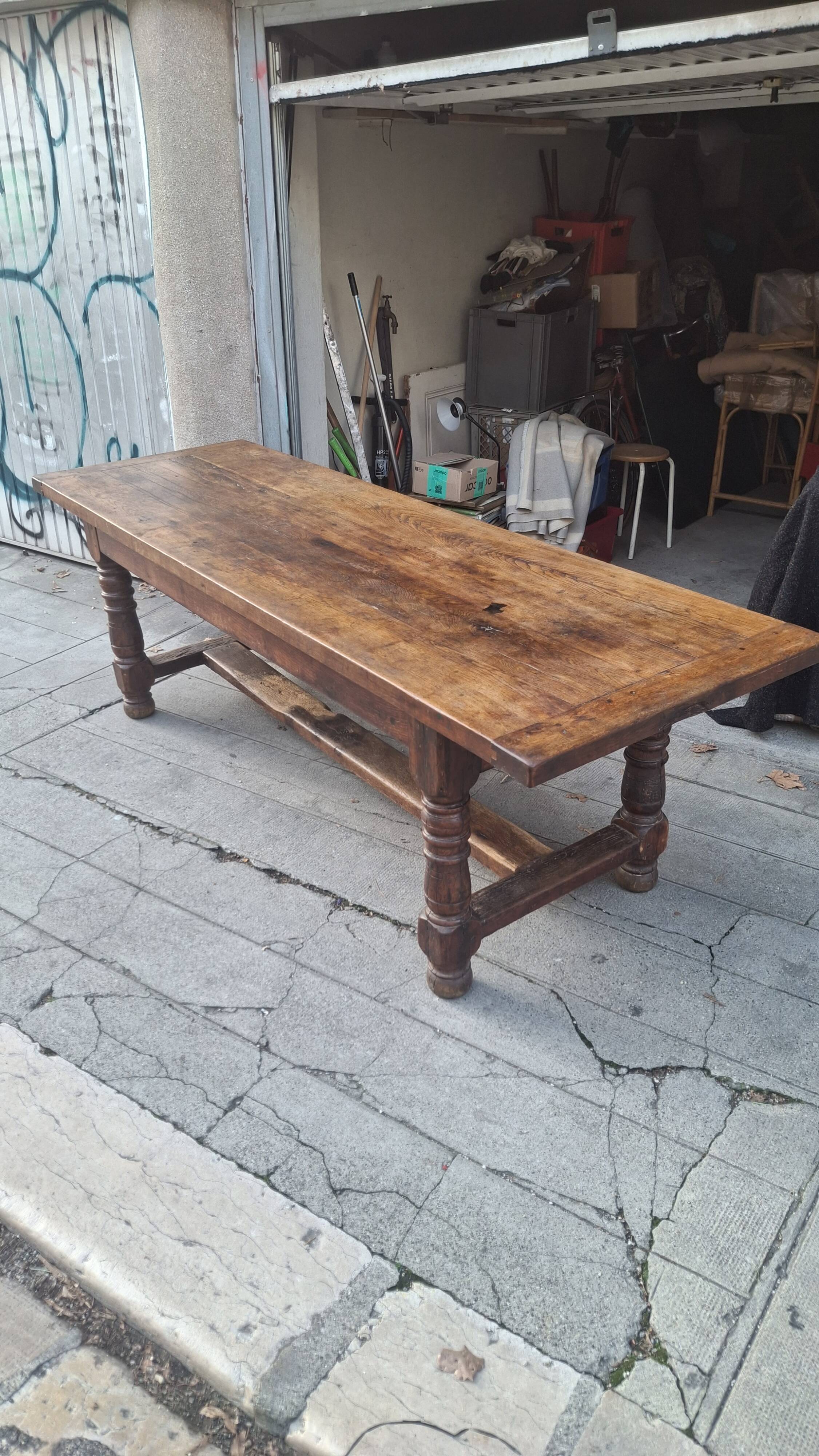 Large oak farmhouse table