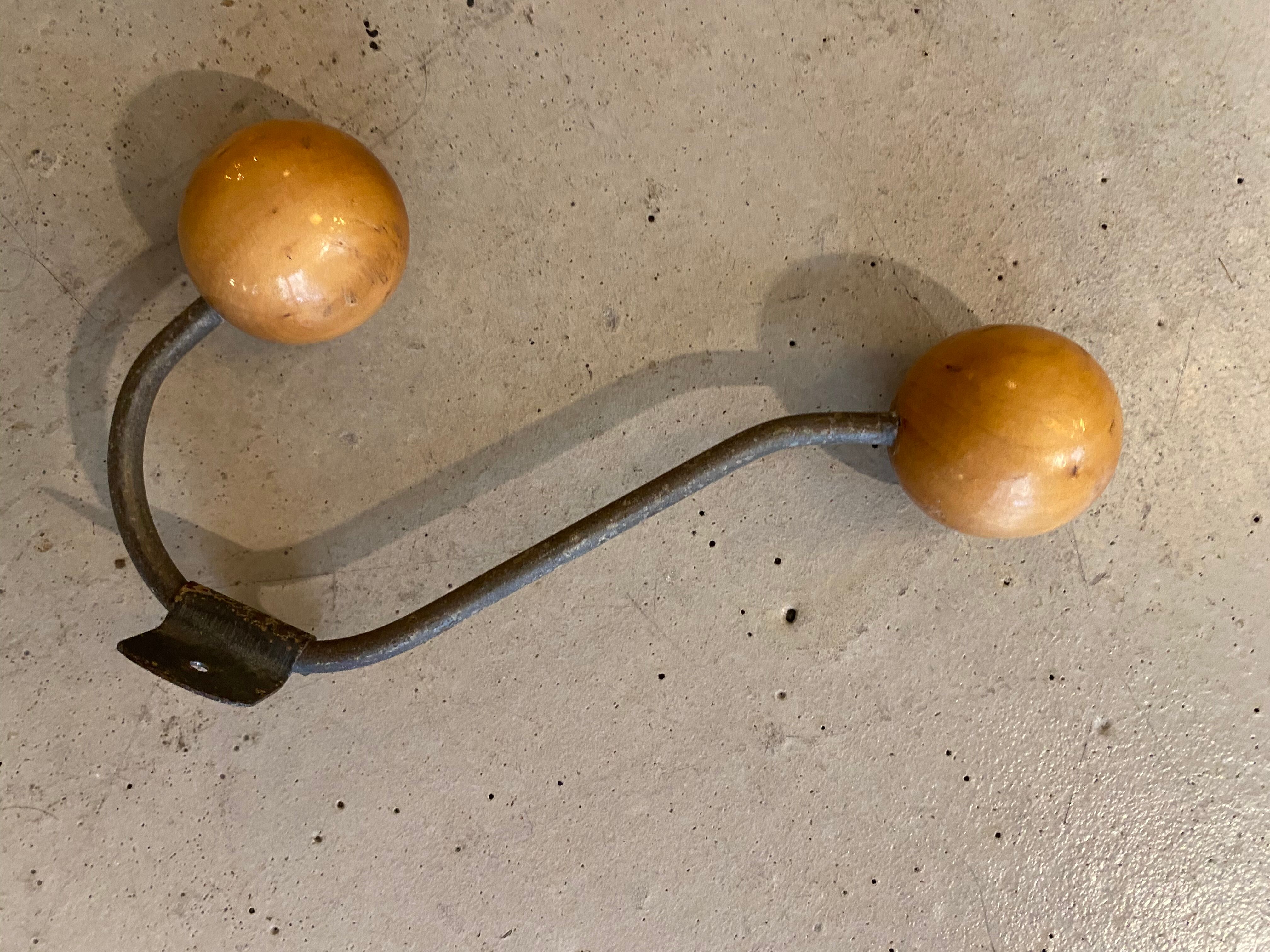 Iron and wood hook 60s
