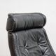 Scandinavian reclining armchair with footrest, stressless
