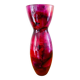 Hand-painted purple glass vase
