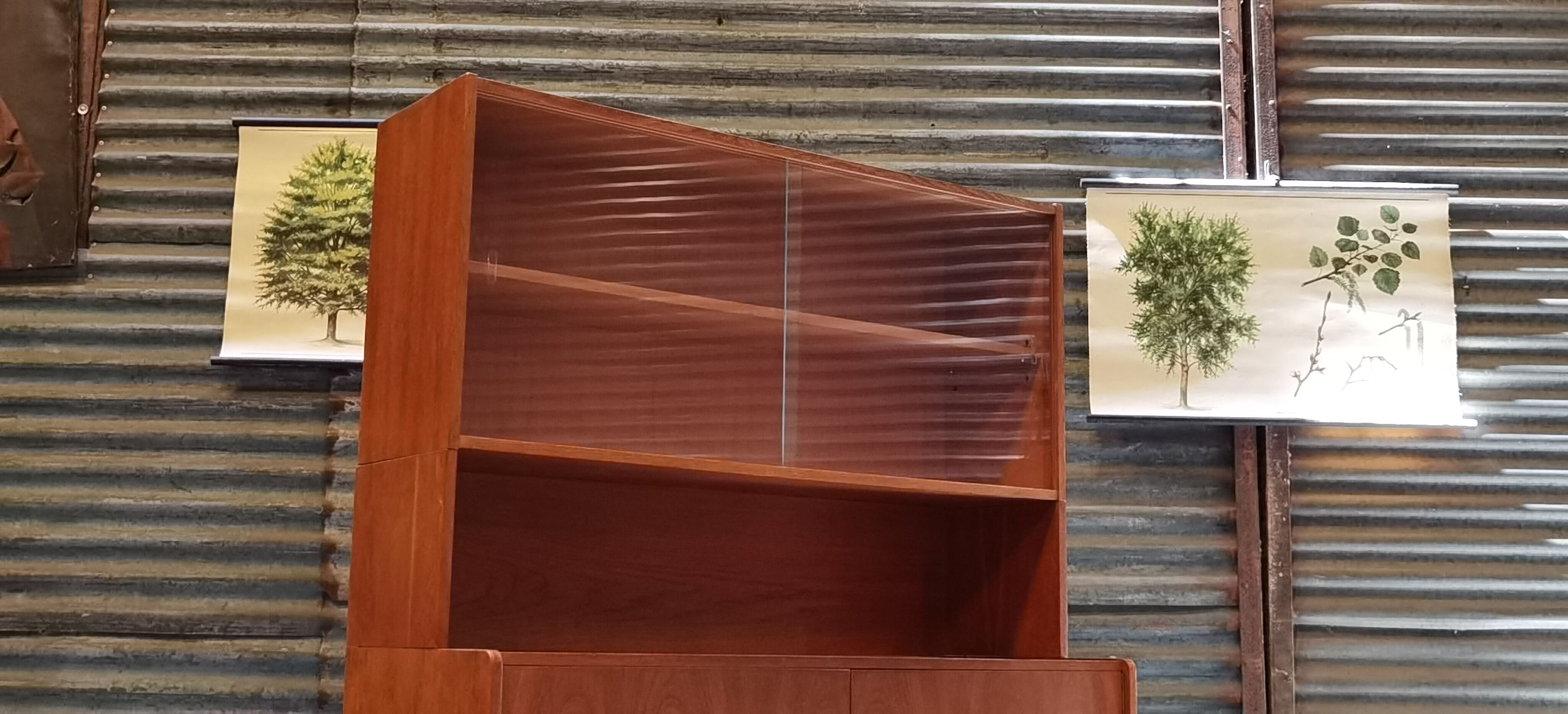 High buffet Biblitheque compass feet U 450 by Jiri Jiroutek for Interier Praha 1960