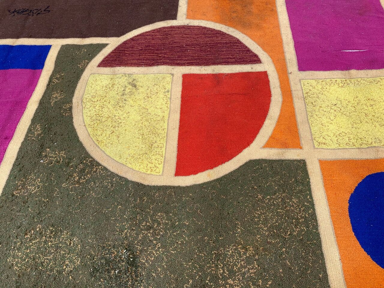 Tapis moderne polonais signé Tufté main 198x360 cm