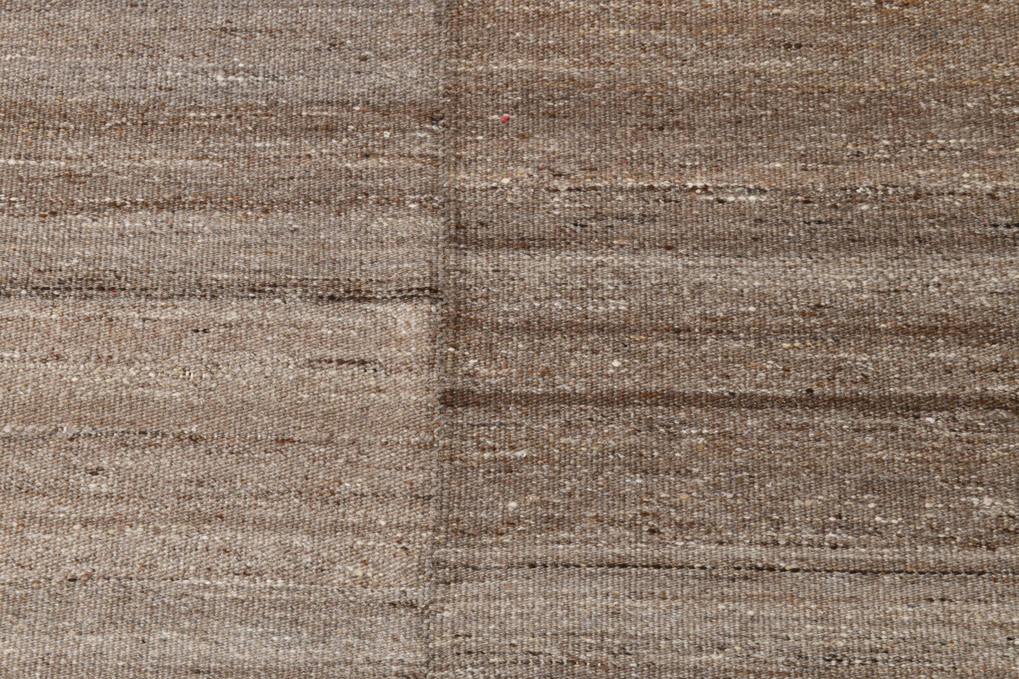 9x13 Brown Beige Large Vintage Rug, 265x399Cm