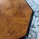 Table basse en loupe d’orme vintage 70s