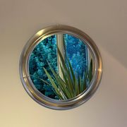 Round metal mirror, Italy 1970s