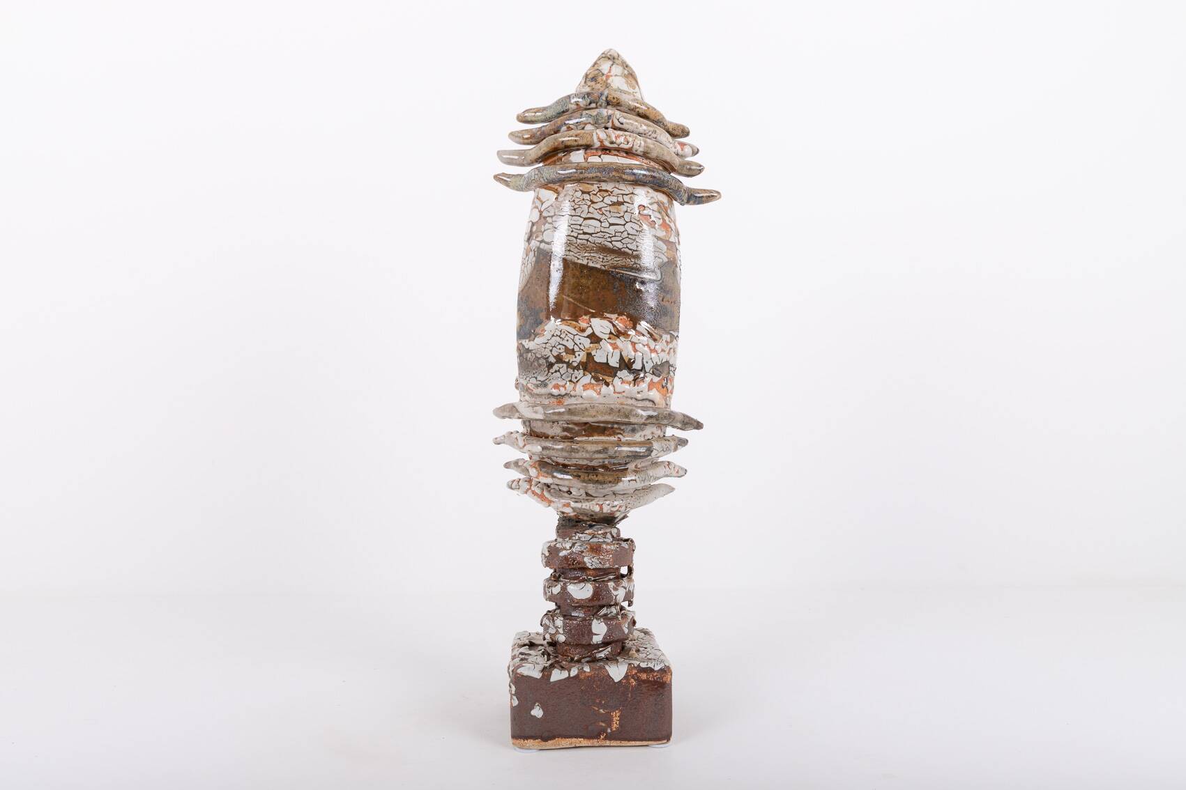 Sicilian glazed ceramic sculpture, unique piece