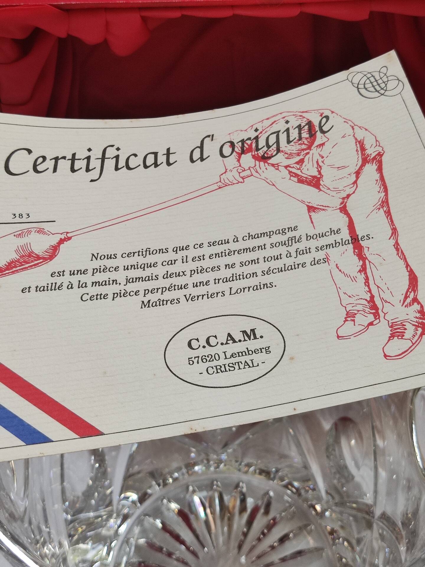 Seau à champagne en cristal taillé