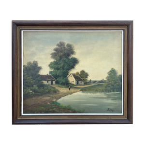Huile sur toile Paysage