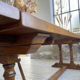 3m oak table from 1950 with its extensions
