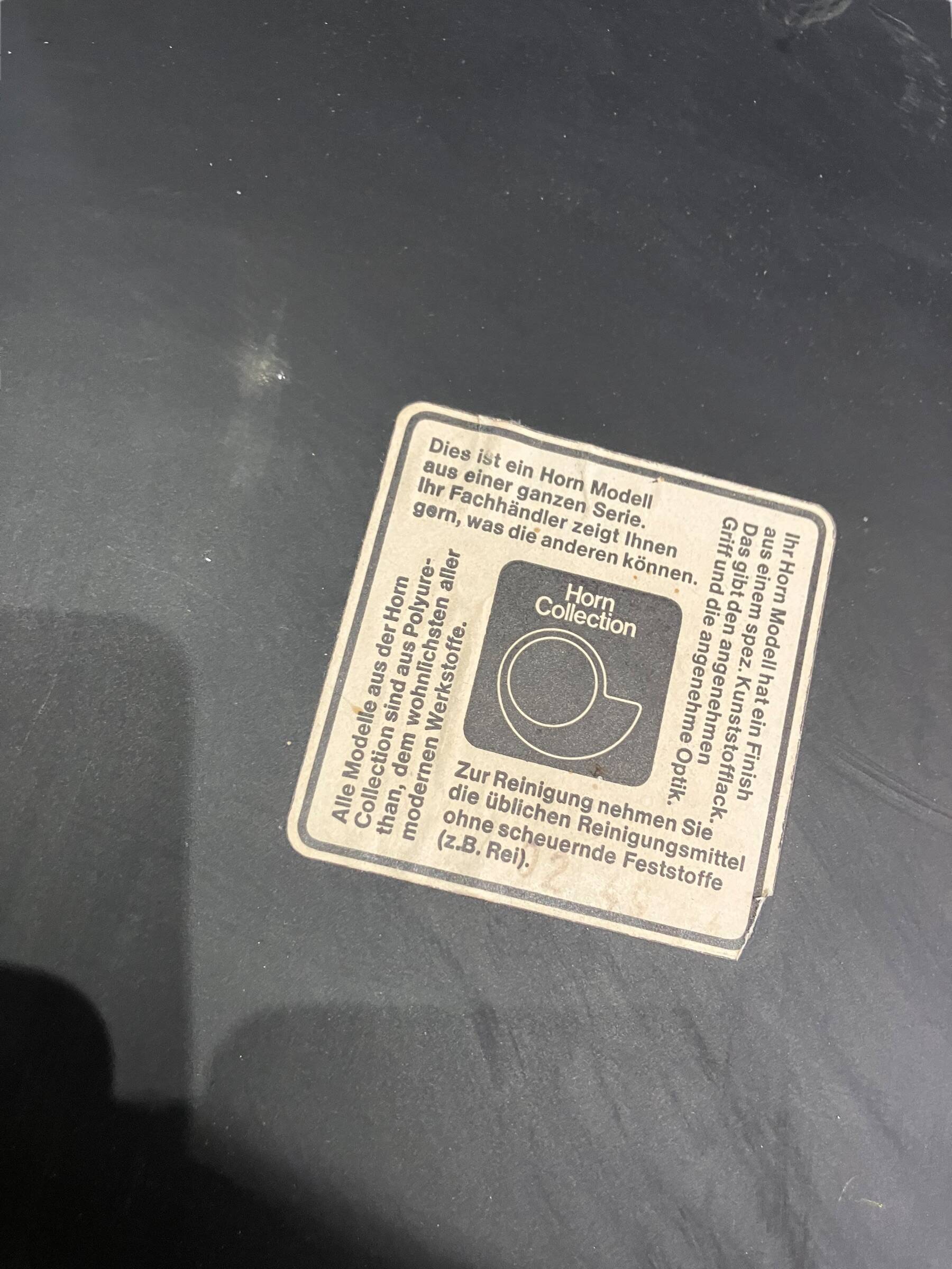 Horn Collection Black Wooden Coffee Table By Peter Ghycz