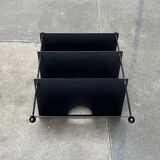 Postmodern Italian metal magazine rack, 1980s