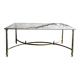 Table basse métal et verre fumé