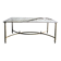 Table basse métal et verre fumé