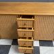 Large blonde Wicker & wood webbing sideboard
