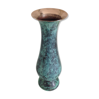 Tulip art nouveau style brass vase