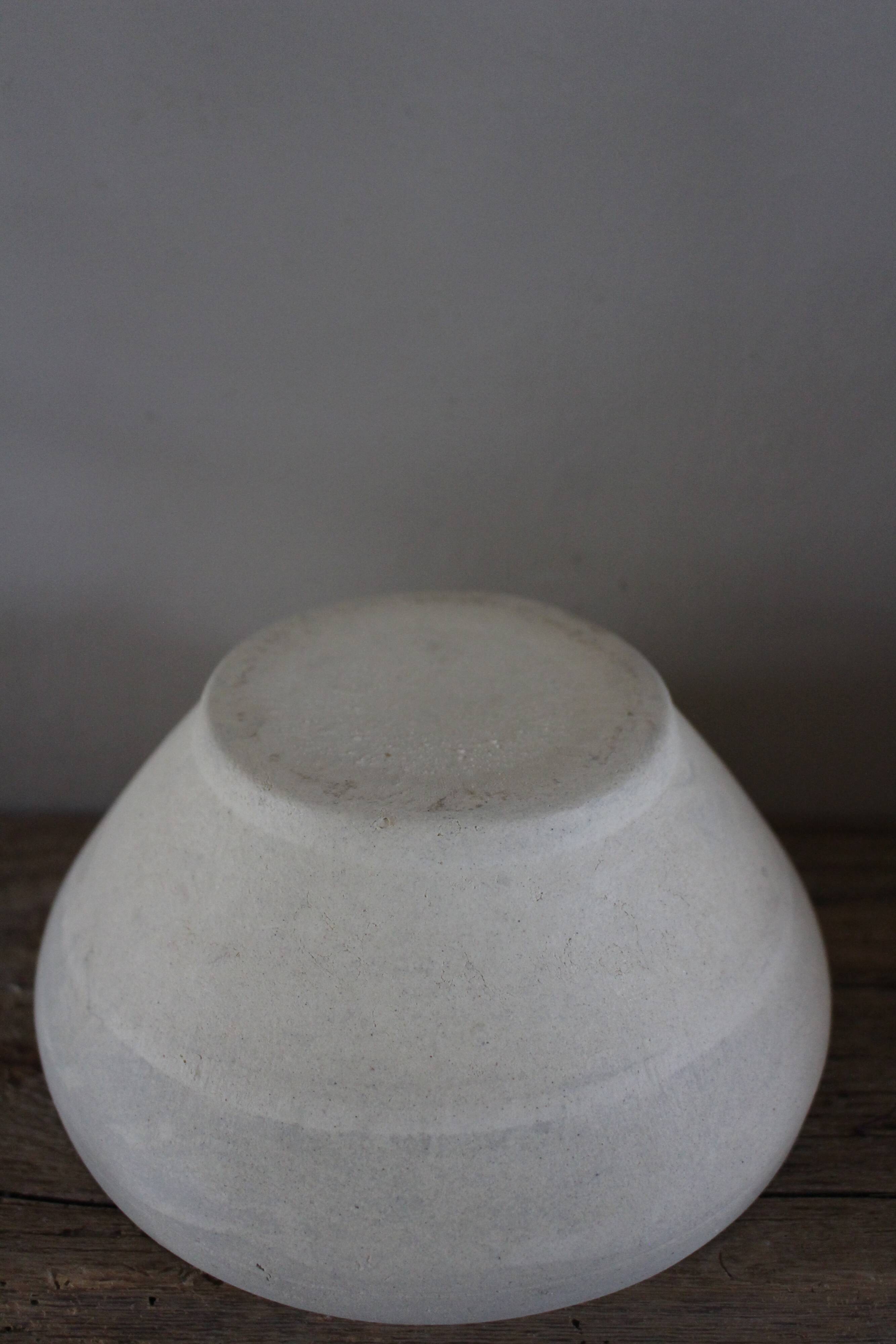 Vintage glazed stoneware bowl in greige.