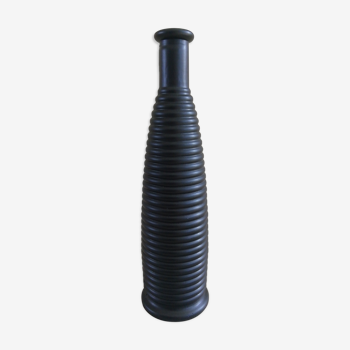 Matte black deco vase