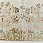 291x172 Vintage Turkish Rug, Pastel Pink Green Brown Rug, Turkish Carpet
