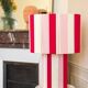 Large table lamp l'Élégante in powder red