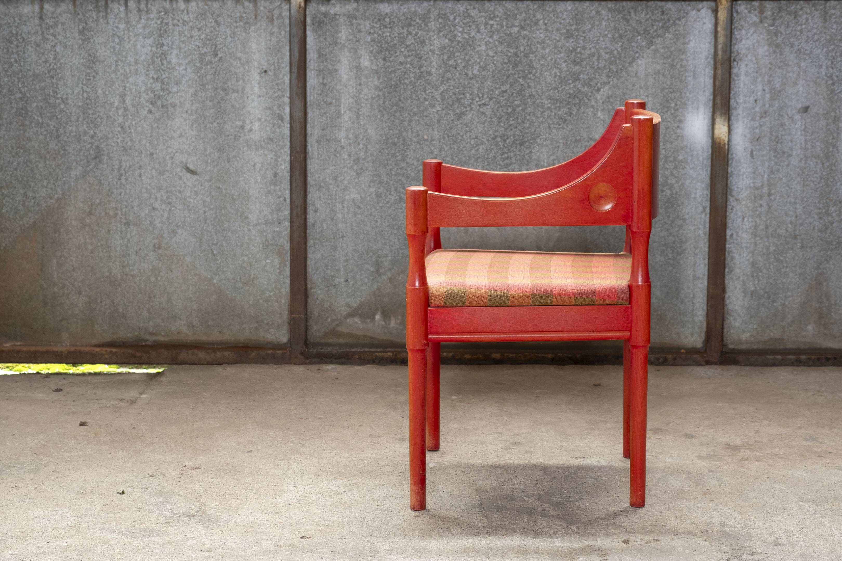 Fauteuil suédois teinté rouge, Nässjö 1960 Suède