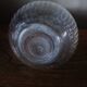 Glass carafe with round neck and fluted bellies