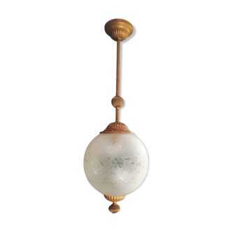Suspension globe et laiton